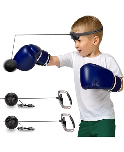 Hikeen Boxing Reflex Ball Mma Boxing Equipment 2 Difficulty Levels Adjustable for Adults and Kids Agility Training Punching Speed