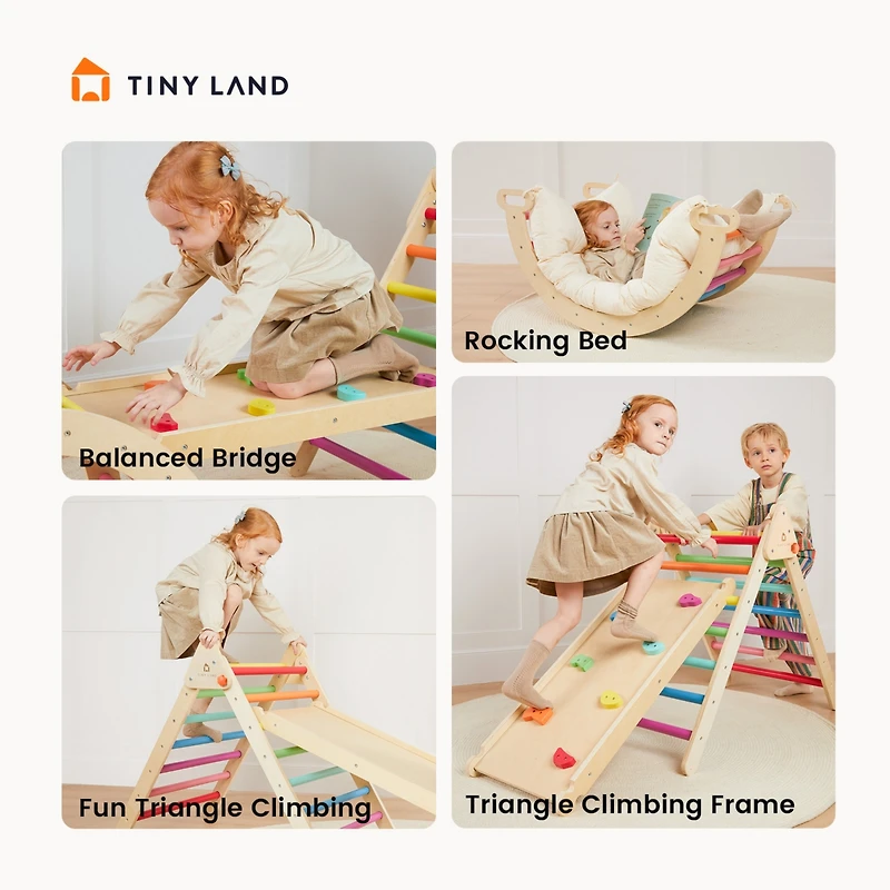 Tiny Land 7-in-1 Rainbow Climbing Set