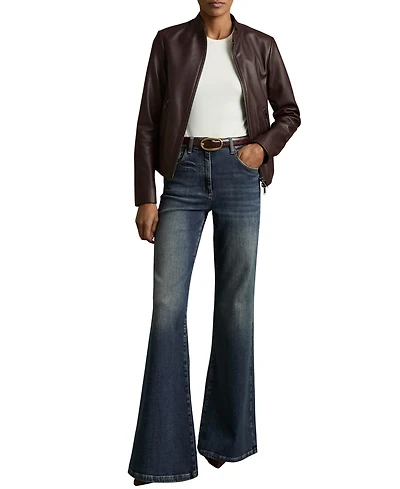 Reiss Women's Mid-Rise Flared Jeans
