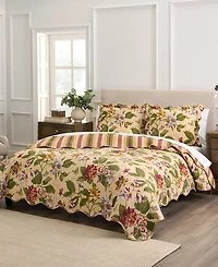 Waverly Laurel Spring Cotton 3-Pc. Quilt Set