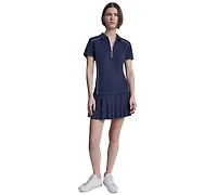 Dkny Sport Women's Court Pique Collared Neck Polo T-Shirt
