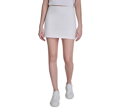 Dkny Sport Women's Balance Compression Super High Waist Pull-On Skort