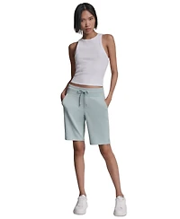 Dkny Sport Women's Embroidered Logo Bermuda Shorts
