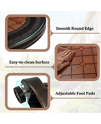 Gouun Cast Aluminum 24 in Round Outdoor Table with Weather-Resistant Finish