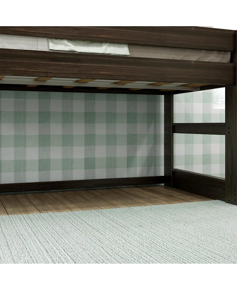 Max & Lily Farmhouse Twin Low Loft Bed Frame