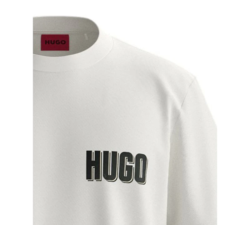 Hugo Boss Men's Derlyns Graphic Print Crewneck Cotton T-Shirt