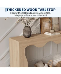 gaomon 63" Long Farmhouse Console Table with Storage, Narrow Entryway Sofa Table for Hallway, Foyer and Living Room