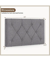 Gouun Fabric Upholstered Twin Size Headboard with Adjustable Height