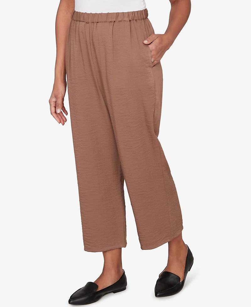 Alfred Dunner Petite Spice Market Wide-Leg Pull-On Ankle Pants