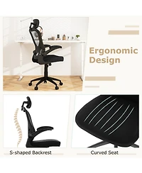 Gouun Ergonomic Mesh Office Chair with Adjustable Headrest, Lumbar Support and Flip-Up Arms