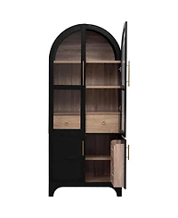 Streamdale Furniture Farmhouse 71Arched Pantry Cabinet with Storage