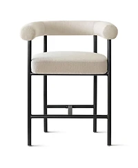 Maison Boucle Boucle Counter Height Stool with Arms, Modern Kitchen Island Chair 1pc