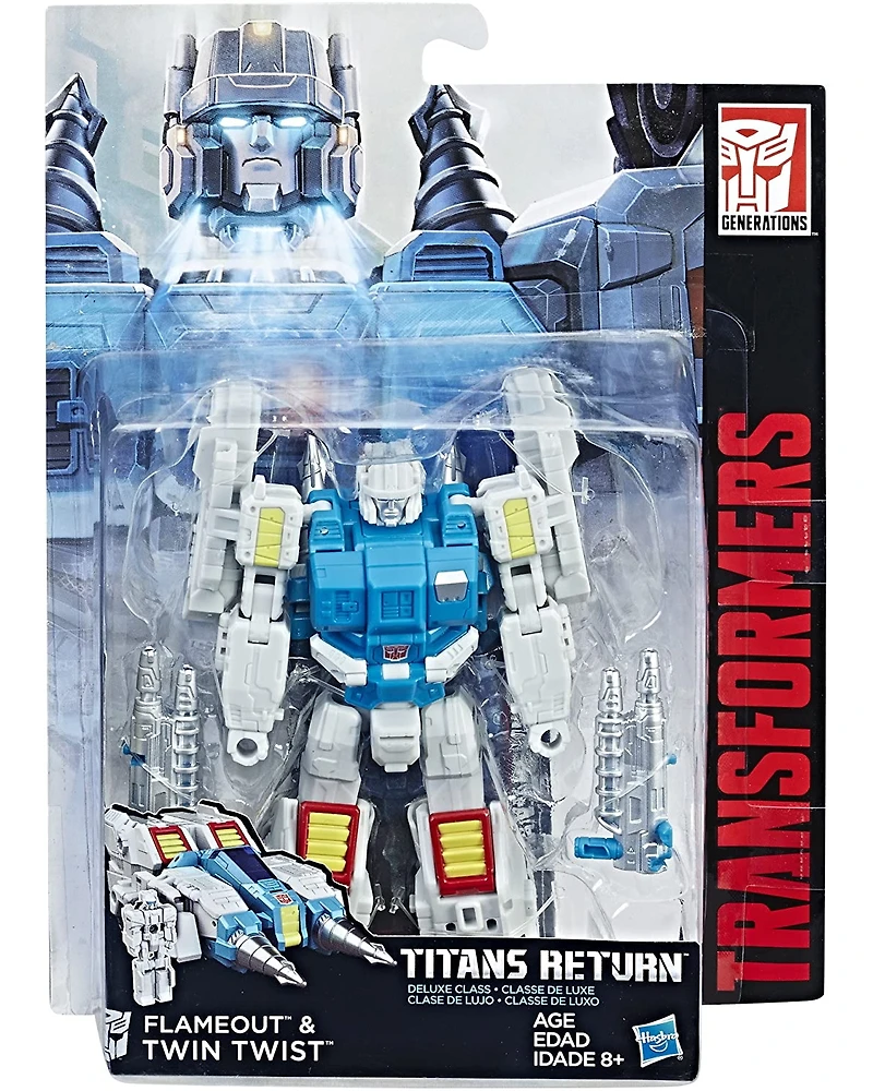 Twintwist with Flameout Deluxe Class | Transformers Generations Titans Return