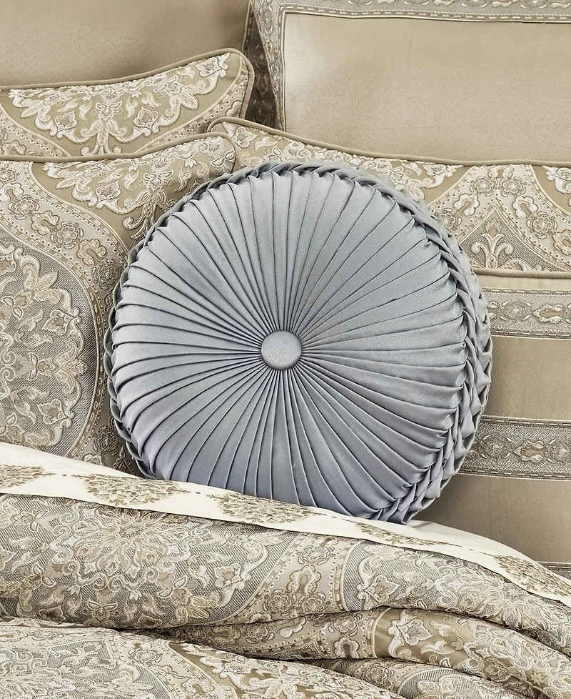 J Queen New York Romero Tufted Round Decorative Pillow, 15" x 15"