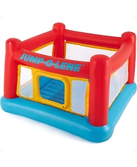Intex Inflatable Jump-o-Lene Trampoline Bounce House with Crawl-Thru Door & Net