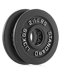 Philosophy Gym Set of 2 Standard Cast Iron Olympic 2-inch Weight Plates ( Lb each