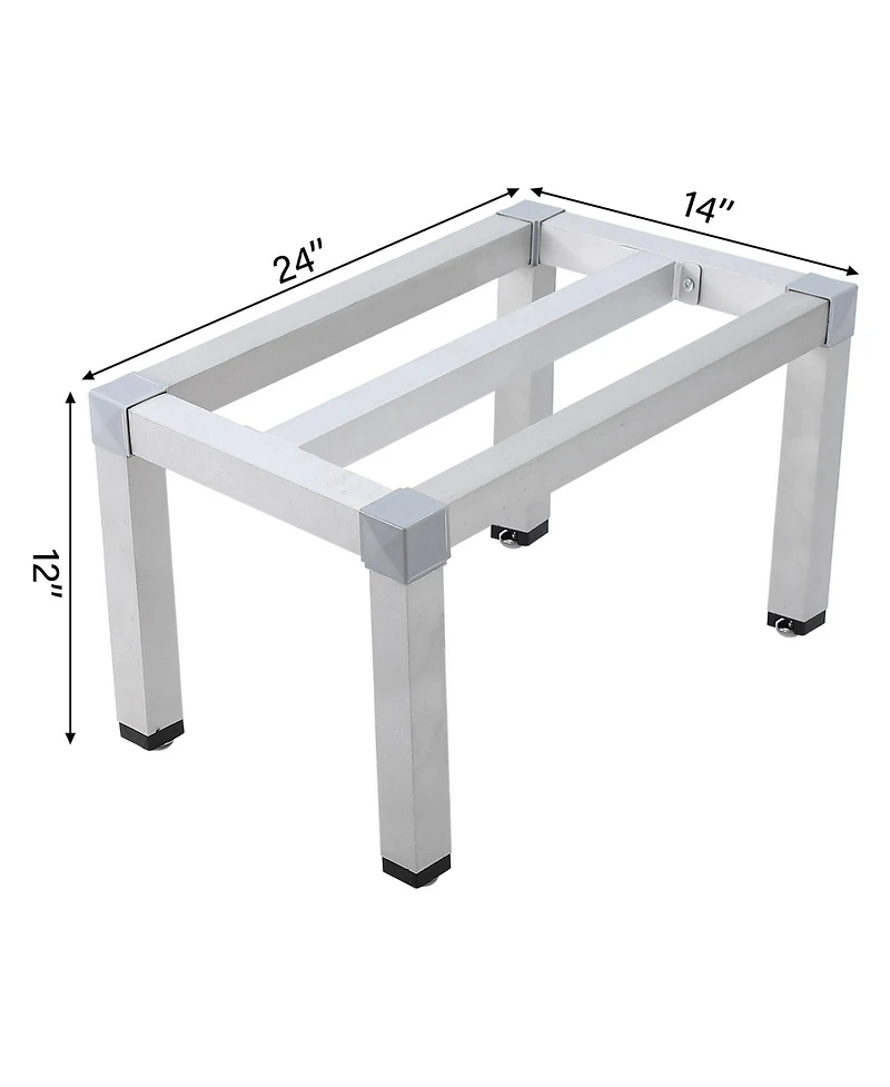 Homfan Heavy Duty Aluminum Storage Rack - Rust-Resistant Organizer with Non-Slip Feet,for Bathroom