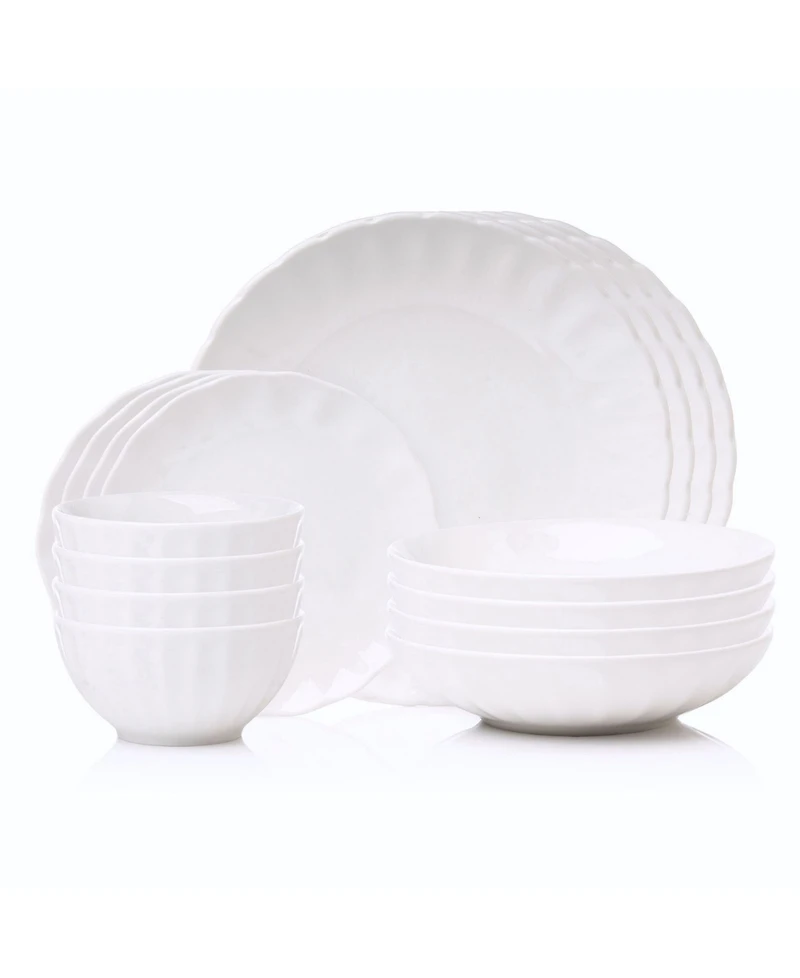 Godinger Viera Porcelain 16-Pc. Dinnerware Set, Service For 4