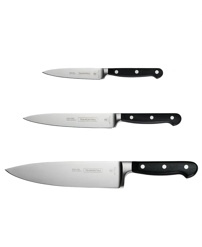 Tramontina Pro Series 3-Pc. Stainless Steel Knife Set