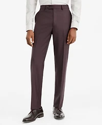 The Men's Store Modern-Fit Bordeaux 100% Wool Suit Separate Pants, Macy's Exclusive