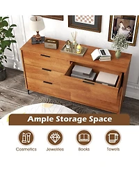 Gouun 6-Drawer Dresser with Interlock System for Bedroom Living Room