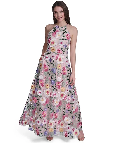 Eliza J Women's Sleeveless Halter Neck Gown