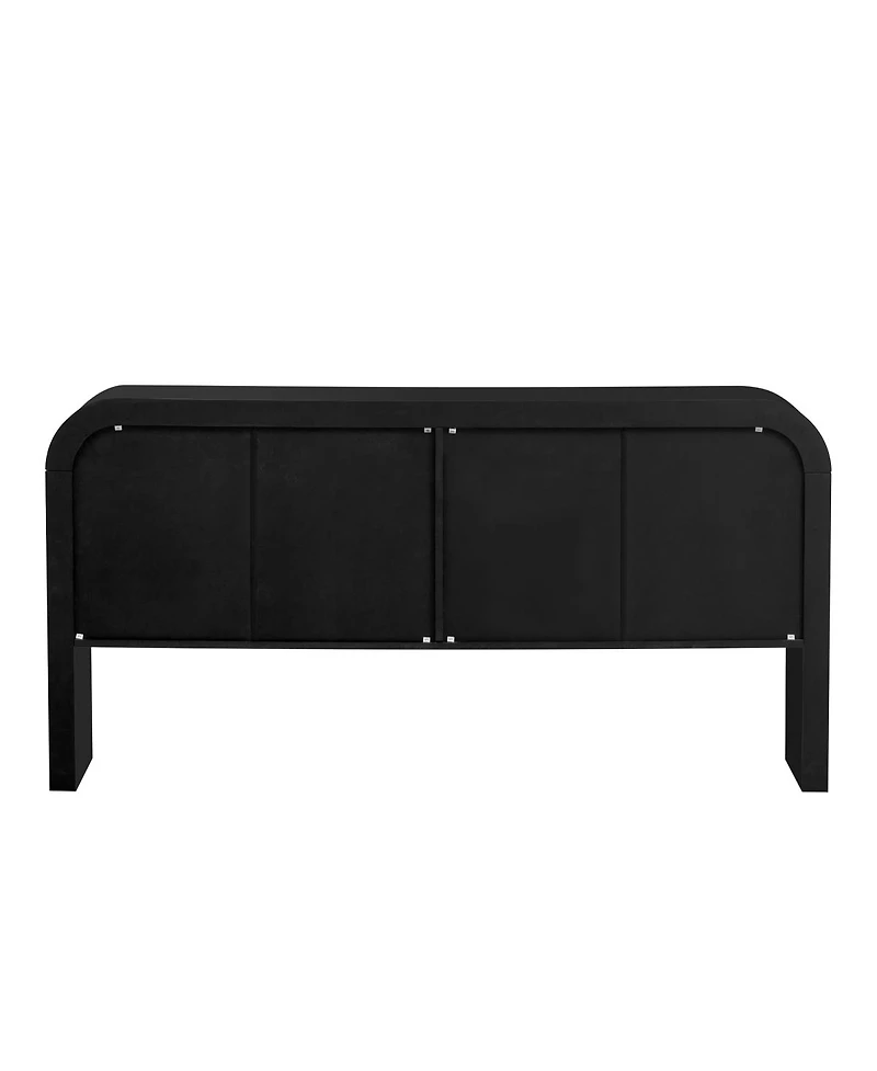 Streamdale Furniture Wave Console Table w/ 4 Doors and Shelf