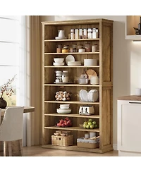 Tribesigns 71" Tall Bookshelves and Bookcases with Adjustable Shelves, 8-Tier Large Open Library Bookcase, FreeStanding Display Storage Shelves