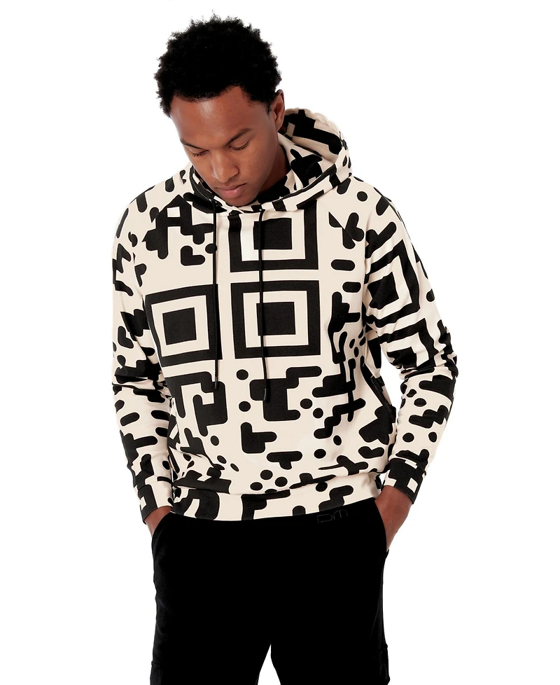 Dai Moda Men's Qr Code Hoodie