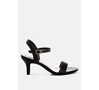 Rag & Co Women's Tomari Pin Buckle Kitten Heel Sandals