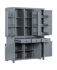 Streamdale Furniture Farmhouse Kitchen Pantry Cabinet with Storage and Drawers