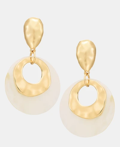 I.n.c. International Concepts Double Circle Drop Earrings, Macy's Exclusive