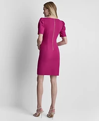 Dkny Women's Short Sleeve Sheath Dress