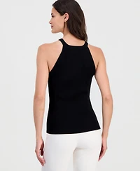T Tahari Women's Crewneck Cutout Sleeveless Top