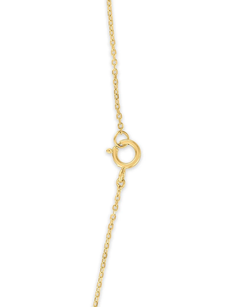 Macy's Swiss Blue Topaz (3/8 ct. t.w.) Diamond Cut Round Pendant Necklace 14k Yellow Gold (Also Available Amethyst)