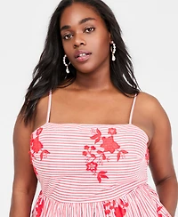 On 34th Trendy Plus Embroidered Midi Dress, Macy's Exclusive