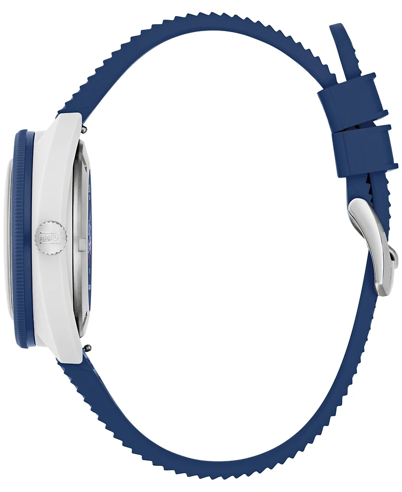 Bulova Men's Limited Edition Performance Snorkel "Sail the 4th" Blue Hnbr Rubber Watch, 41mm