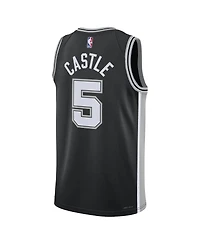 Nike Men's and Women's Stephon Castle Black San Antonio Spurs Swingman Icon Edition Jersey