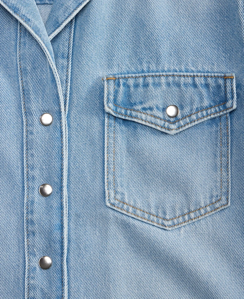 On 34th Women's Soft Denim Button-Front Short-Sleeve Shirt, Macy's Exclusive