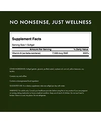 Swanson BetaCarotene Vitamin A 25000 Iu Skin Eye Immune System Health Antioxidant Support 7500 mcg 300 Softgels Count