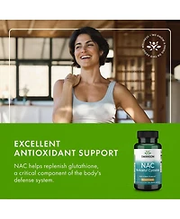 Swanson Nac NAcetyl Cysteine 600 mg, Antioxidant and Liver Support Supplement, 100 Veggie Capsules for Detox and Free Radical Support