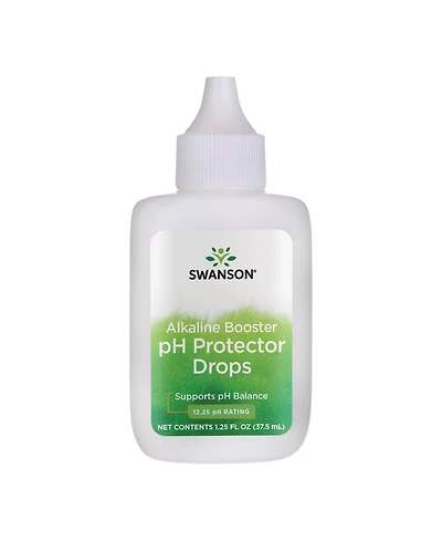 Swanson Alkaline Booster pH Protector Drops, 12.25 pH Rating, Make Your Own Alkaline Water, Add to Distilled Water for pH Balance, 1.25 Fl Oz