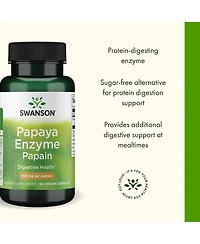 Swanson Papain Papaya Enzyme 100 Milligrams 90 Veg Capsules