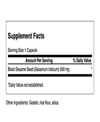 Swanson Full Spectrum Black Sesame Seed 500 Milligrams 60 Capsules
