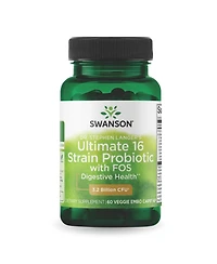 Swanson Dr. Stephen Langer's Formula Probiotic w/ Fos Prebiotic, 16 Strains, Digestive Support, 3.2 Billion Cfu per Capsule, 60 Veggie Capsules
