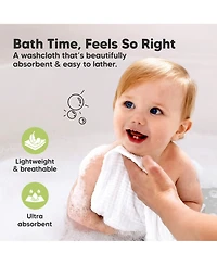 KeaBabies 10 Pack Lyra Muslin Baby Washcloths Large 12x12 Soft Absorbent Cotton Wash Cloths Burp Rags Face Cloth Towel