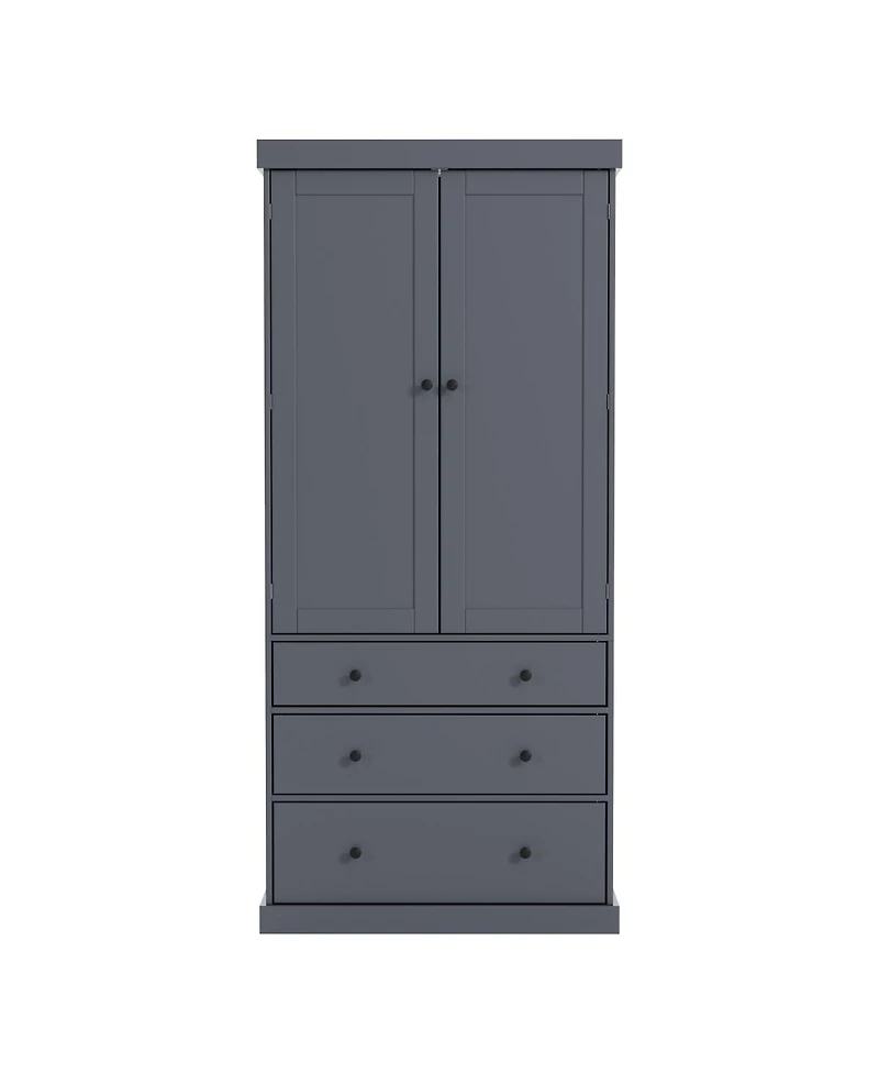 Streamdale Furniture Farmhouse Pantry Cabinet with Shelves and Drawers
