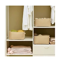 Gnuadz 3pack Storage Bins Canvas Basket Organizer with Handles Gift