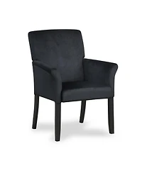 Gouun Upholstered Guest Armchair with Rubber Wood Legs and Padded Armrests