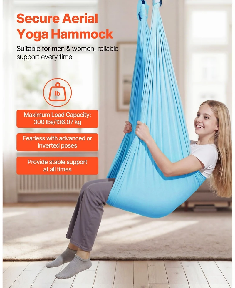 Mecale Aerial Yoga Hammock Swing 300 lbs Nylon for Parent and Child